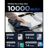 Spigen Essential Powerbank 10 000 mAh 22.5W Harmaa