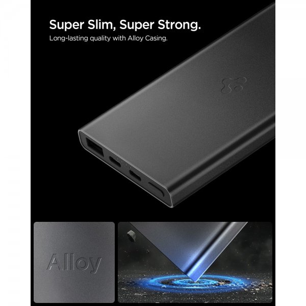 Spigen Essential Powerbank 10 000 mAh 22.5W Musta