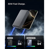 Spigen Essential Powerbank 30 000 mAh 30W Harmaa