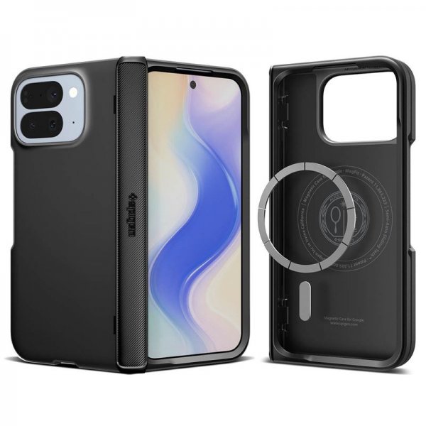 Spigen Google Pixel 10 Pro Fold -suojakuori Slim Armor Pro MagFit, musta