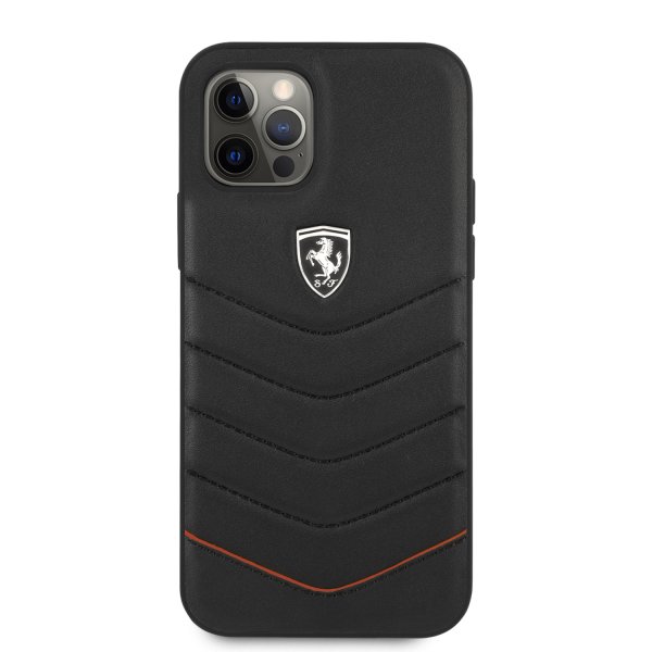 BMW iPhone 12 Pro Max Kuori Off Track Quilted Musta