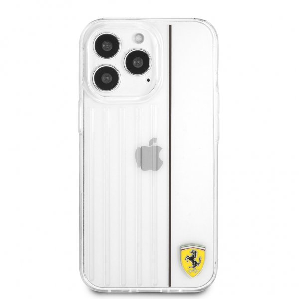 Ferrari iPhone 13 Pro -suojakuori 3D Lines Musta Läpinäkyvä