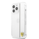 Ferrari iPhone 13 Pro Max -kuori 3D Lines Musta Läpinäkyvä