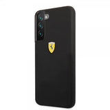 Ferrari Samsung Galaxy S22 Plus Suojakuori Metal Logo Musta