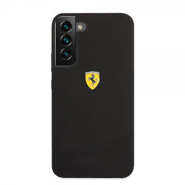 Ferrari Samsung Galaxy S22 Plus Suojakuori Metal Logo Musta
