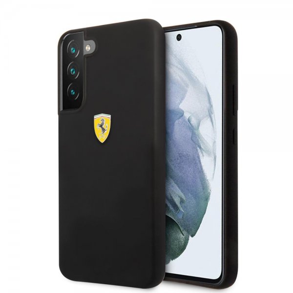 Ferrari Samsung Galaxy S22 Kuori Metallilogolla Musta