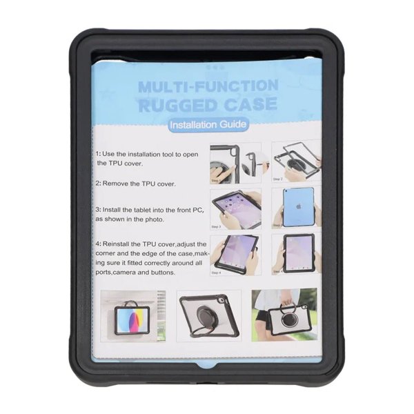 iPad 10.2 (7./8./9. sukupolvi) Suojakotelo Jalustalla Musta