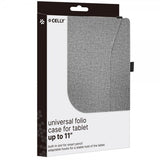 Celly universaali suojakotelo, folio, enintään 11", harmaa