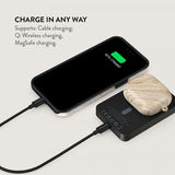 Burga Powerbank MagSafe 5000 mAh Full Glam Metallinharmaa