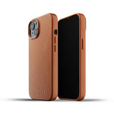 Mujjo iPhone 13 -kuori, kokonahkainen suojakotelo, Tan