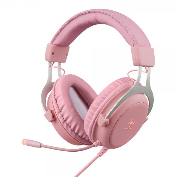 Deltaco Gaming PH85 Stereo -pelikuulokkeet, vaaleanpunainen