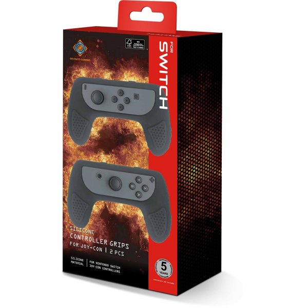 Deltaco Gaming Silikonikahvat Nintendo Switch Joy-Con -ohjaimille, musta