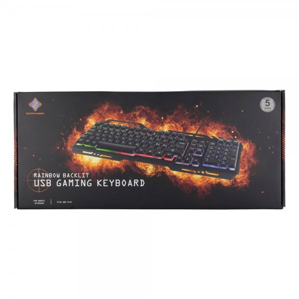 Deltaco Gaming DK120 Gaming-näppäimistö RGB Metalli Musta