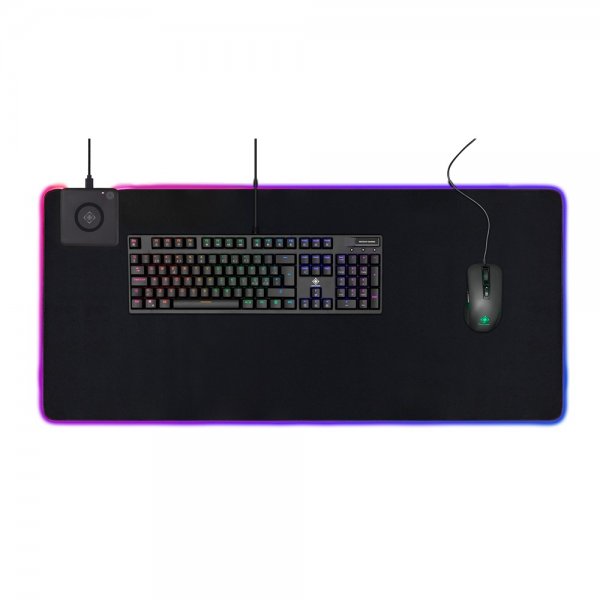 Deltaco Gaming DMP320 pelihiirimatto RGB-valaistuksella ja langattomalla latauksella