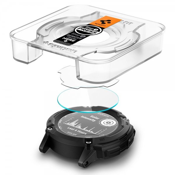 Spigen Garmin Instinct 2X Solar -näytönsuoja GLAS.tR EZ Fit 2 kpl