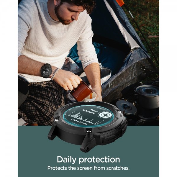 Spigen Garmin Instinct 2X Solar -näytönsuoja GLAS.tR EZ Fit 2 kpl