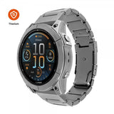 Kiinteä Garmin QuickFit 26mm ranneke titaaniranneke harmaa