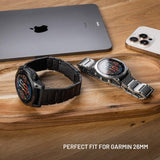Kiinteä Garmin QuickFit 26mm ranneke titaaniranneke harmaa