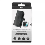 Gear Samsung Galaxy S23 Plus -suojakotelo, irrotettava 2-in-1, 3 korttipaikkaa, musta
