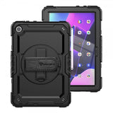 Armor-X Lenovo Tab M10 (3. sukupolvi) TB328-kuori, sateenkestävä iskunkestävä kotelo, käsihihna ja jalusta