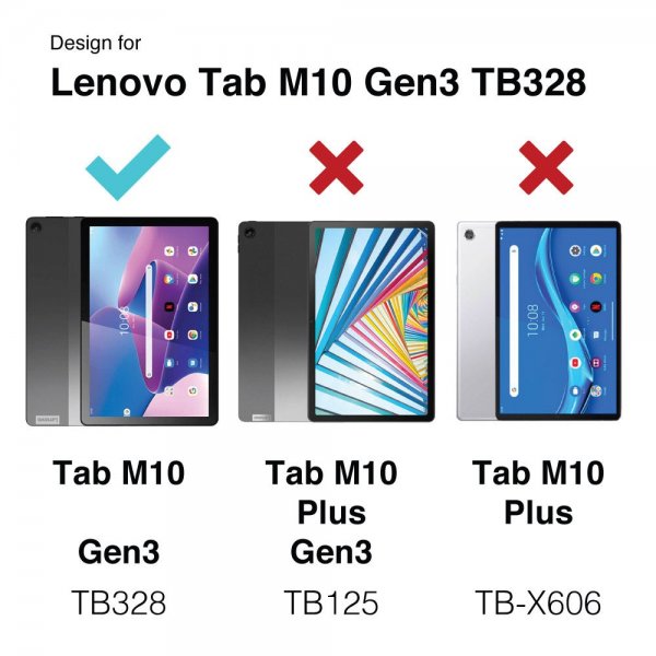 Armor-X Lenovo Tab M10 (3. sukupolvi) TB328-kuori, sateenkestävä iskunkestävä kotelo, käsihihna ja jalusta