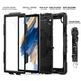 Armor-X Samsung Galaxy Tab A8 Kuori Vedenkestävä Suojakotelo Käsihihna Jalusta