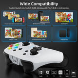 EasySMX Bayard 9124 Switch/Android/PC Ohjelmoitava langaton peliohjain, valkoinen