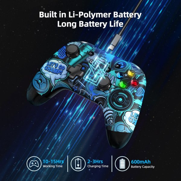 EasySMX Bayard 9124 Switch/Android/PC Ohjelmoitava langaton Graffiti-peliohjain
