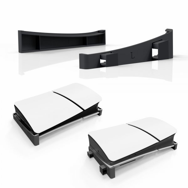 JYS PlayStation 5 Slim (Digital/Disc Edition) -teline, musta