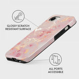 Burga iPhone 16e/iPhone 17e Tough MagSafe -suojakuori, Golden Coral