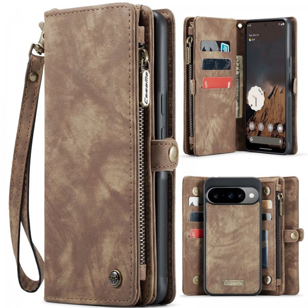 CaseMe Google Pixel 10/Pixel 10 Pro -kotelo 008 Series Irrotettava kuori Ruskea
