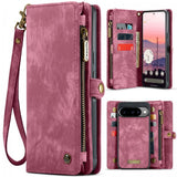 CaseMe Google Pixel 10/Pixel 10 Pro -kotelo 008 Series irrotettavalla kuorella, punainen