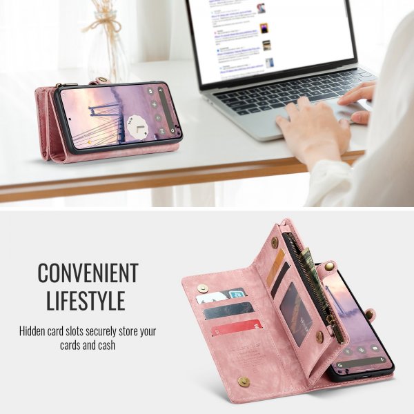 CaseMe Google Pixel 10/Pixel 10 Pro Kotelo 008 Series Irrotettava Kuori Pinkki