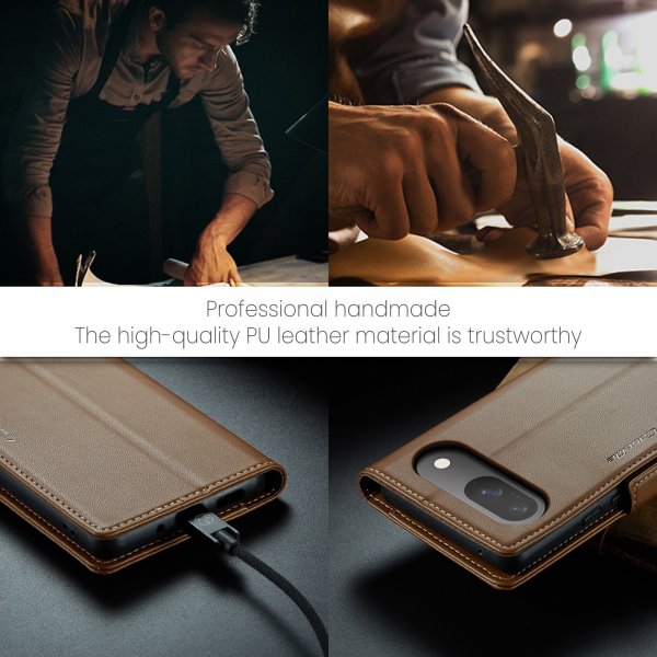 CaseMe Google Pixel 9/9 Pro/Pixel 10/10 Pro Kotelo 023 Series Ruskea