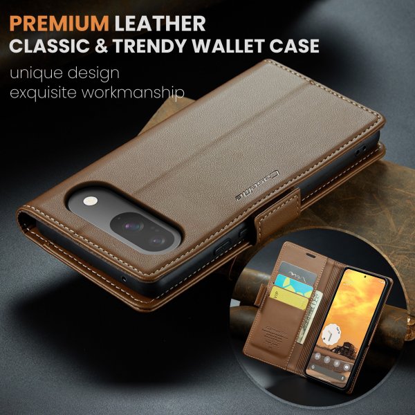 CaseMe Google Pixel 9/9 Pro/Pixel 10/10 Pro Kotelo 023 Series Ruskea