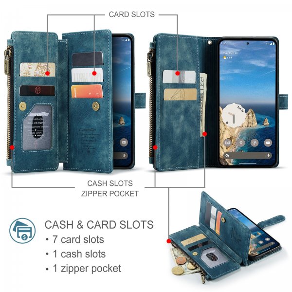 CaseMe Google Pixel 9/9 Pro/Pixel 10/10 Pro Kotelo C30 Series Sininen