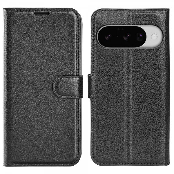 Google Pixel 10/Pixel 10 Pro Kotelo Litsi Musta