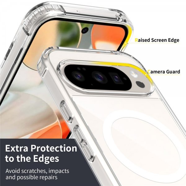 Nordic Covers Google Pixel 9/9 Pro/Pixel 10/10 Pro -suojakuori Feather Series MagSafe Läpinäkyvä