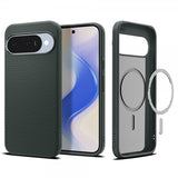 Spigen Google Pixel 10/Pixel 10 Pro -suojakuori Liquid Air MagFit Abyss Green