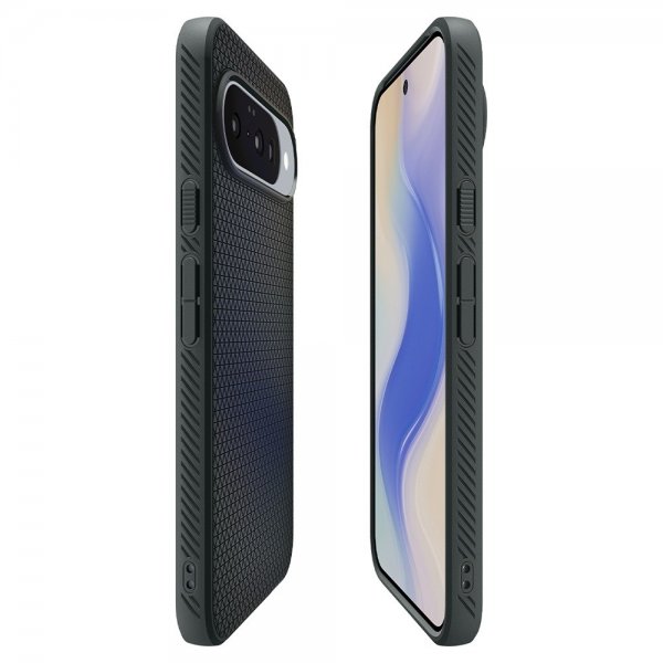 Spigen Google Pixel 10/Pixel 10 Pro -suojakuori Liquid Air MagFit Abyss Green