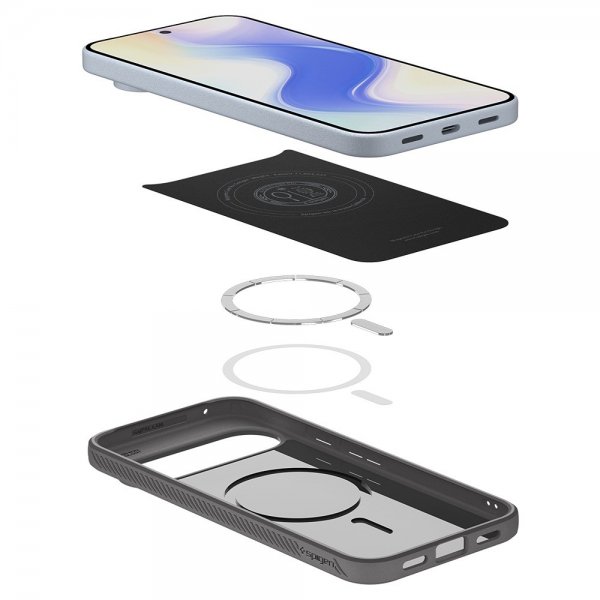 Spigen Google Pixel 10/Pixel 10 Pro Suojakuori Liquid Air MagFit Marble Gray