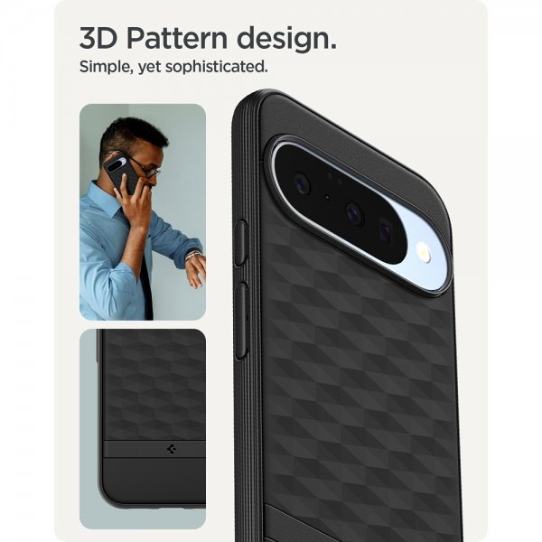 Spigen Google Pixel 10/Pixel 10 Pro Suojakuori Parallax MagFit Matte Black