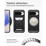 Spigen Google Pixel 10/Pixel 10 Pro -kuori, Rugged Armor MagFit, mattamusta