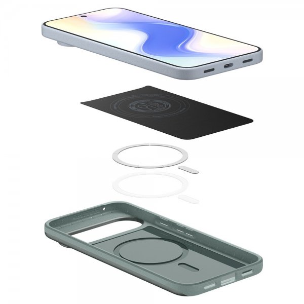 Spigen Google Pixel 10/Pixel 10 Pro -kuori Thin Fit MagFit Sage Green