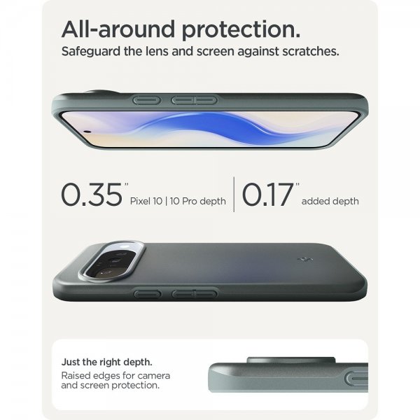 Spigen Google Pixel 10/Pixel 10 Pro -kuori Thin Fit MagFit Sage Green