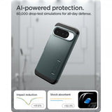 Spigen Google Pixel 10/Pixel 10 Pro Suojakuori Tough Armor MagFit Abyss Green