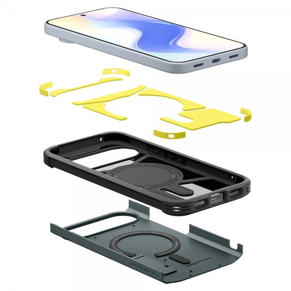 Spigen Google Pixel 10/Pixel 10 Pro Suojakuori Tough Armor MagFit Abyss Green