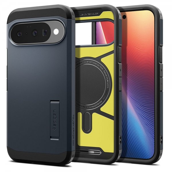 Spigen Google Pixel 10/Pixel 10 Pro Suojakuori Tough Armor MagFit Metal Slate