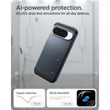 Spigen Google Pixel 10/Pixel 10 Pro Suojakuori Tough Armor MagFit Metal Slate