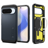 Spigen Google Pixel 10/Pixel 10 Pro Suojakuori Tough Armor MagFit Metal Slate